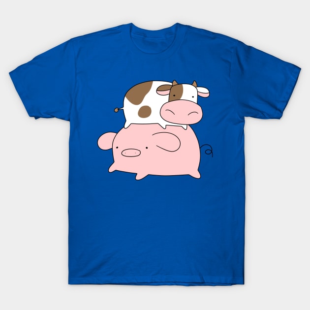 Pig and Little Cow T-Shirt by saradaboru